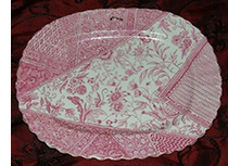 Wileman 'Dolly Varden' pink plate